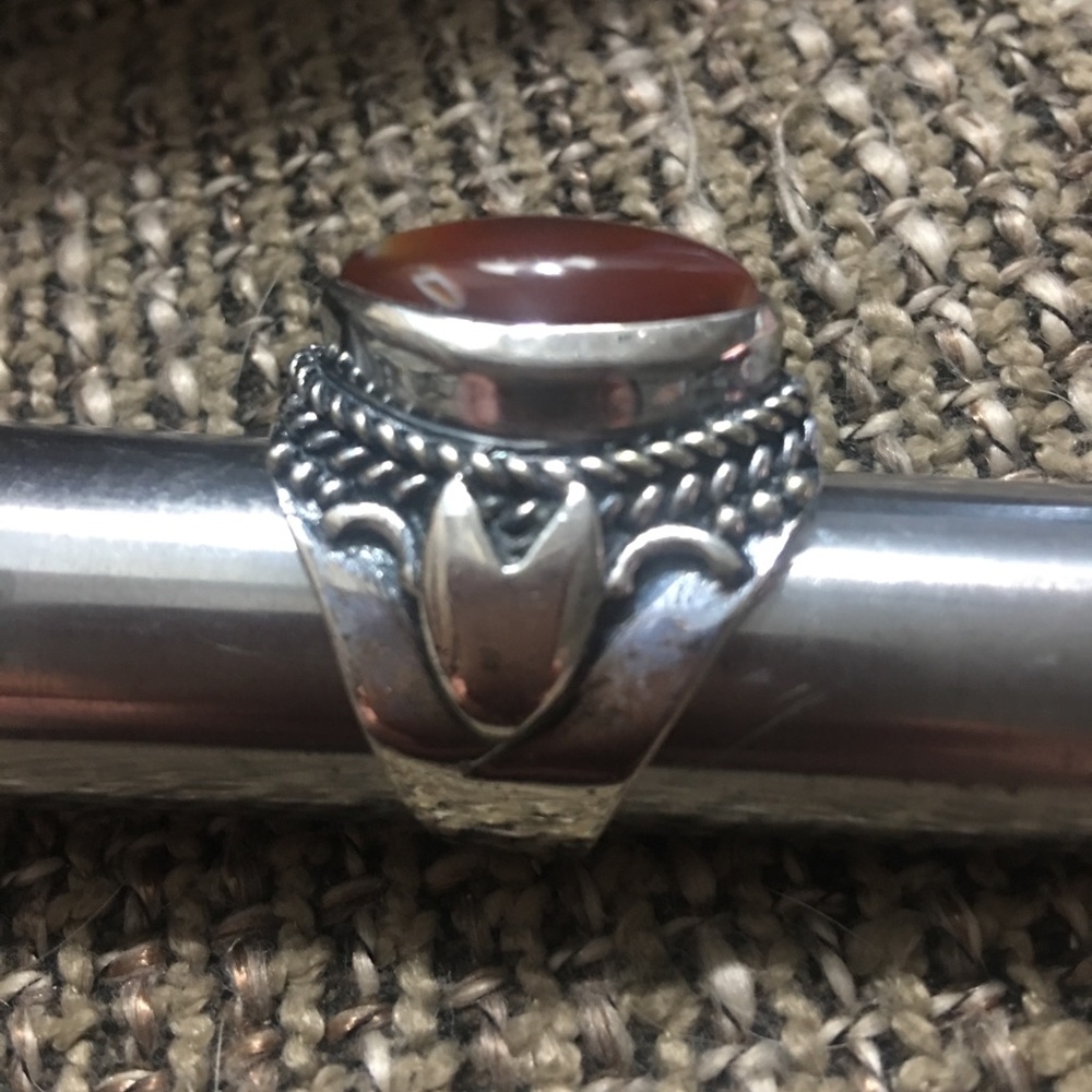 Statement Ring Red Jasper & Sterling Silver 9.5 - image 4